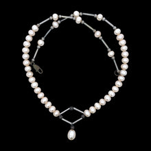 Elegant June Birthstone White Plain Pearl Necklace