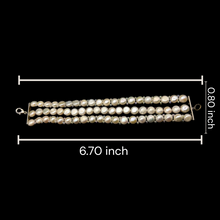 Freshwater Pearl Cool White Button Shape Bracelet Symbol of Purity Classic Beauty and Heart Soothing Pearl Energy