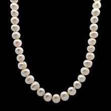 Pearl White Plain Elegant Ringed Necklace