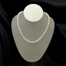 Pearl Elegant White Plain Ringed Flower Clasp Necklace