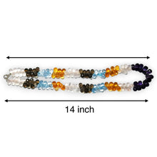 Natural Handmade Necklace Citrine, Amethyst, Blue Topaz, Rose Quartz and Smoky Quartz Gemstone Faceted Dew Drop Jewelry