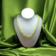 Natural Peridot Rondelle Facet Bead Gemstone Necklace Jewelry