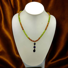 Citrine Natural, Spessartite, Peridot, and Amethyst Necklace