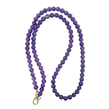 Natural Amethyst Africa Plain Ball 5mm Gemstone Necklace Jewelry