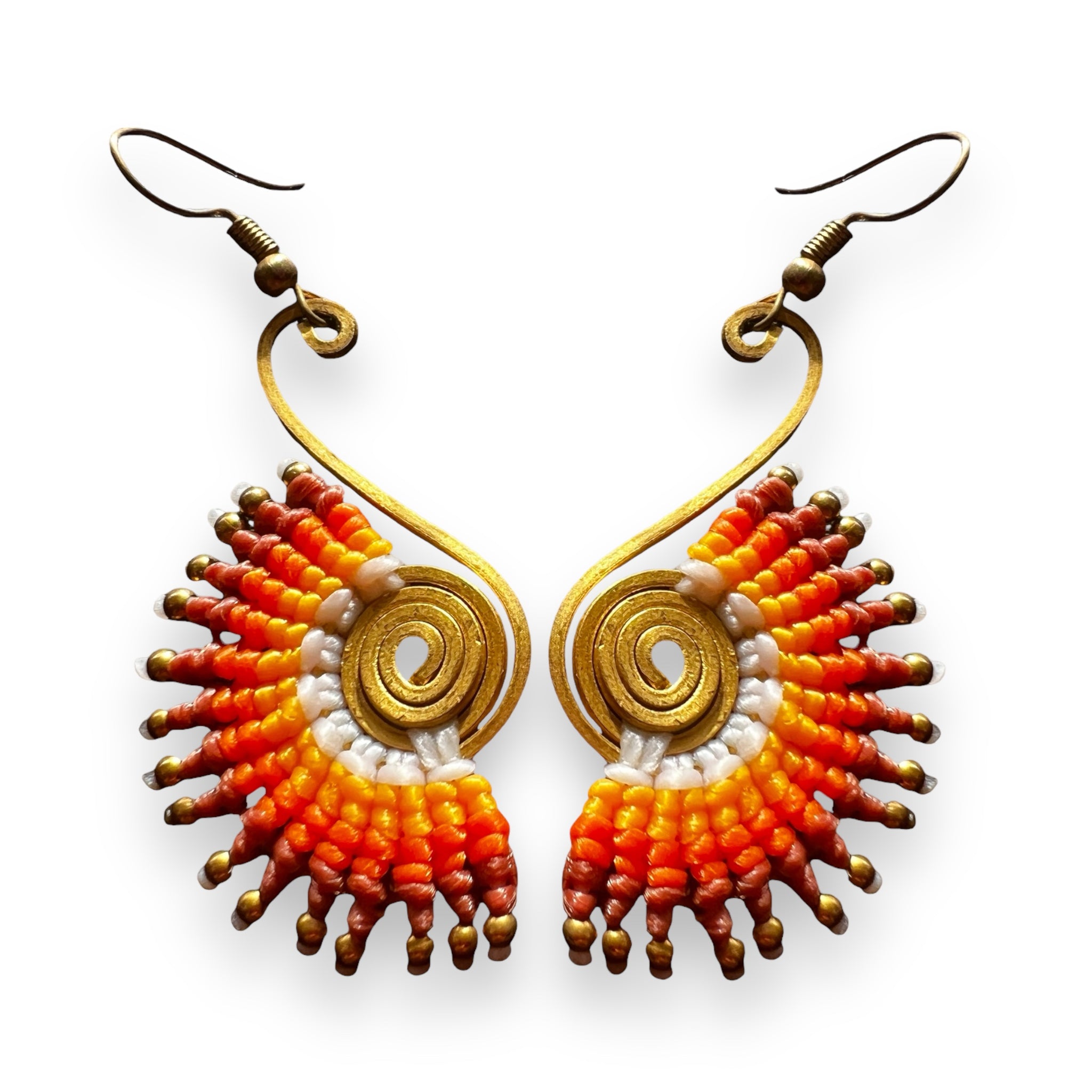 Handmade Earrings Art of Thread Embroidery Jewelry