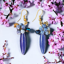 Handmade Earrings Lapis Marquise Plain Drop Beads Jewelry