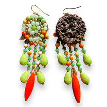 Handmade Earrings Boho Dangle Cluster Beaded Jewelry