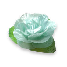 Baby Blue Floral Stud Earrings Crafted from Natural Fish Scales – Delicate Bohemian Statement Jewelry