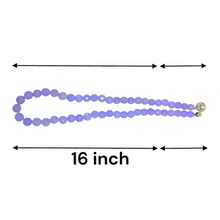 Natural Purple Jade Facet Ball Gemstone Necklace