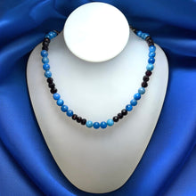 Natural Sodalite & Garnet Rondelle Facet Beads Gemstone Necklace