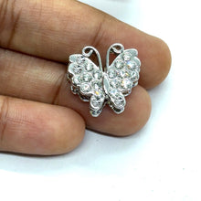 Chic Butterfly Pendant with White Rhinestones – Delicate Sparkle Jewelry for All Ages