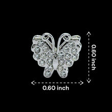 Chic Butterfly Pendant with White Rhinestones – Delicate Sparkle Jewelry for All Ages
