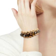 Handmade Brown Coconut Shell Beads Tiger's eye Bracelet 7 Inch Artisan Design Wristband