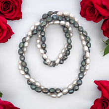 Classic Pearl Two-Tone Twisted Plain Necklace