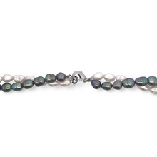 Classic Pearl Two-Tone Twisted Plain Necklace