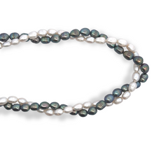 Classic Pearl Two-Tone Twisted Plain Necklace