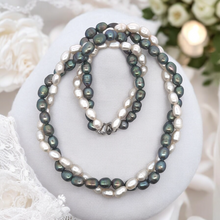 Chic Two-Tone Twisted Plain Pearl Necklace