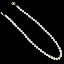 Pearl White Smooth 7.5mm Round Gem Necklace