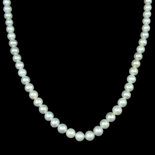 Classic White Plain Pearl Necklace June Birthstone