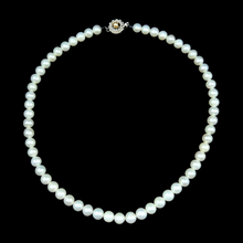 Pearl White Smooth 7.5mm Round Gem Necklace