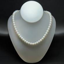 Classic White Plain Pearl Necklace June Birthstone