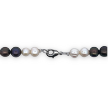 Pearl Two-Tone Plain Ringed Elegant Necklace