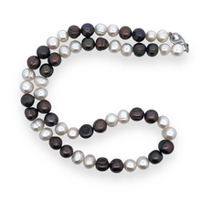 Pearl Two-Tone Plain Ringed Elegant Necklace