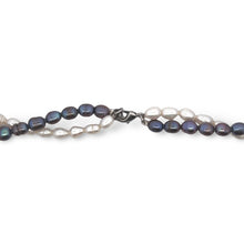 Classic Pearl Two-Tone Plain Twisted Necklace