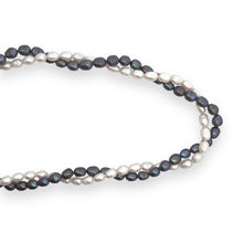 Classic Duo-Tone Twisted Plain Pearl Necklace