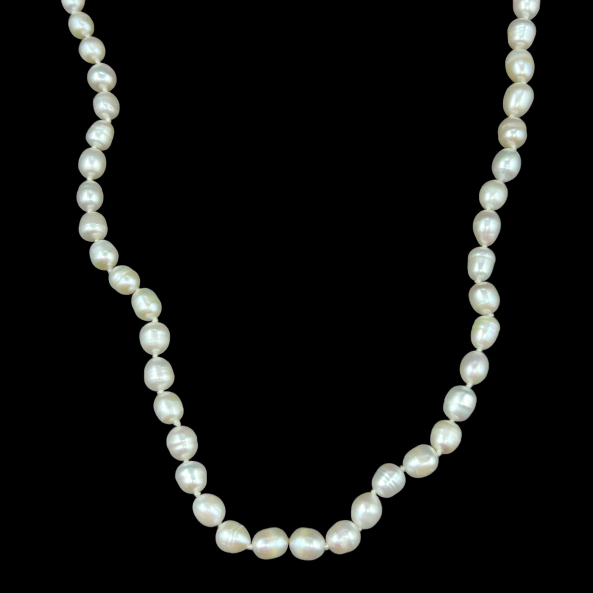 Classic Plain Pearl June Birthstone Necklace