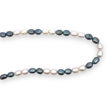 Classic Two-Tone June Plain Birthstone Pearl Necklace