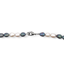 Classic Two-Tone June Birthstone Plain Pearl Necklace