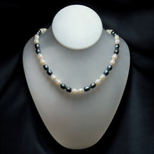 Classic Two-Tone June Birthstone Plain Pearl Necklace