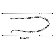 Classic Two-Tone June Plain Birthstone Pearl Necklace