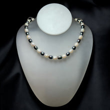 Classic White & Grey June Birthstone Plain Pearl Necklace