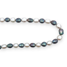 Classic White & Grey June Birthstone Plain Pearl Necklace