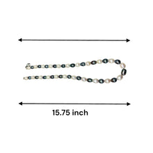 Elegant Two-Tone Plain Pearl Necklace June Birthstone