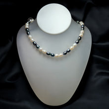 Chic Two-Tone Plain Pearl June Birthstone Necklace