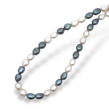 Chic Two-Tone Plain Pearl June Birthstone Necklace