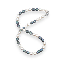 Chic Two-Tone Plain Pearl June Birthstone Necklace