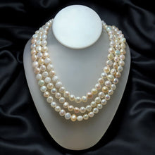 Classic Multi layered Plain Pearl Necklace