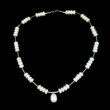 Chic Plain White Pearl Necklace June Birthstone