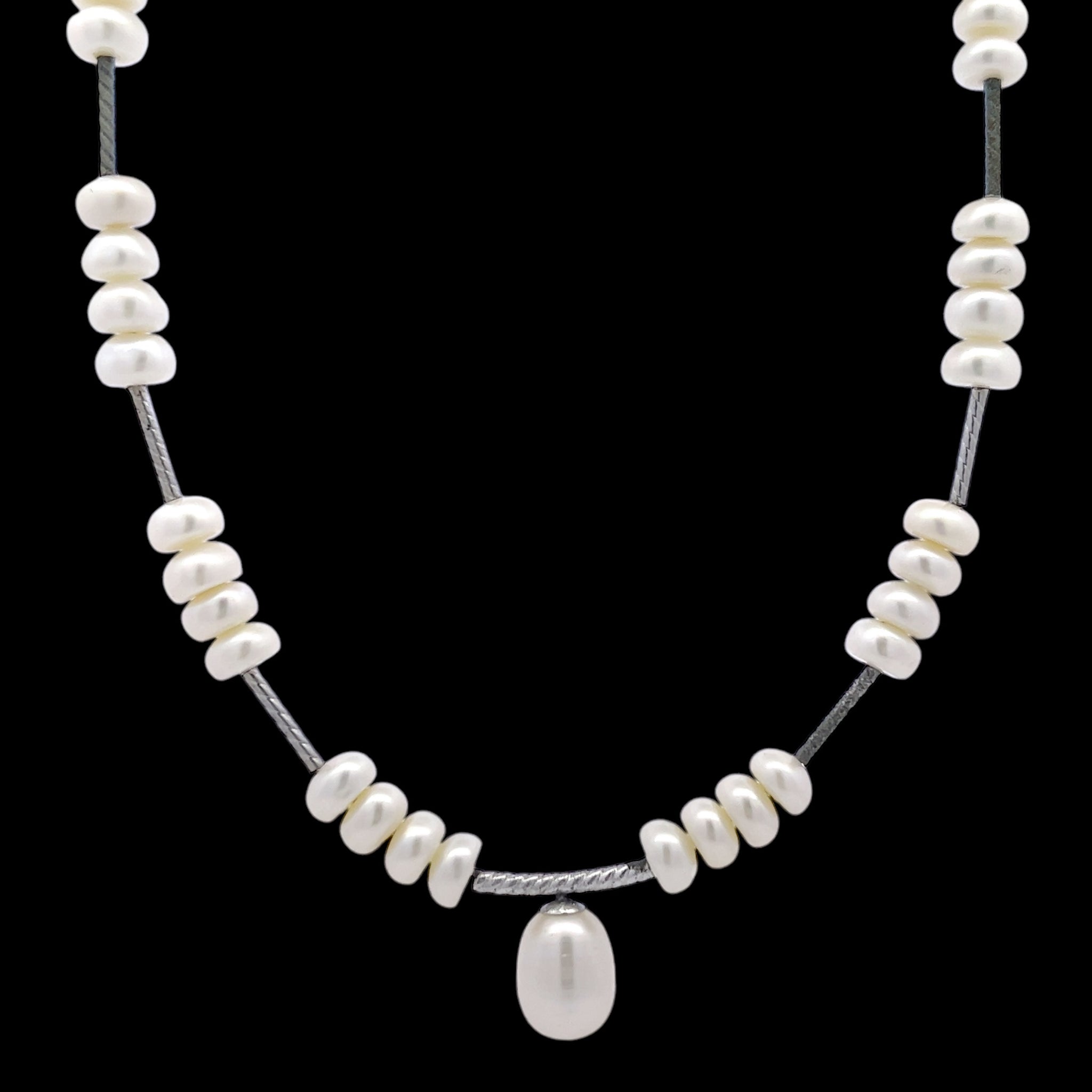 Chic Plain White Pearl Necklace June Birthstone