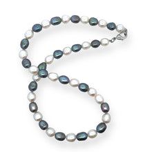 Classic Two-Tone Plain Pearl June Birthstone Necklace