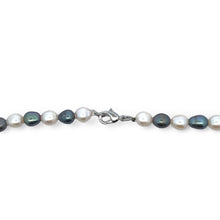 Classic Two-Tone Plain Pearl June Birthstone Necklace