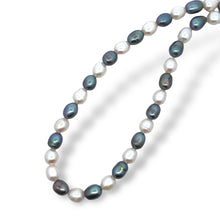 Classic Two-Tone Plain Pearl June Birthstone Necklace