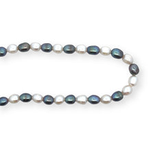 Classic Two-Tone Plain Pearl June Birthstone Necklace