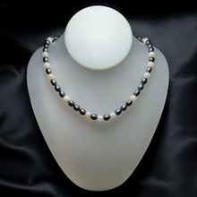 Chic Two-Tone Plain Pearl Birthstone Necklace