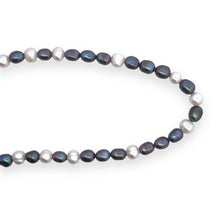 Chic Two-Tone Plain Pearl Birthstone Necklace