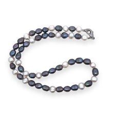 Chic Two-Tone Plain Pearl Birthstone Necklace